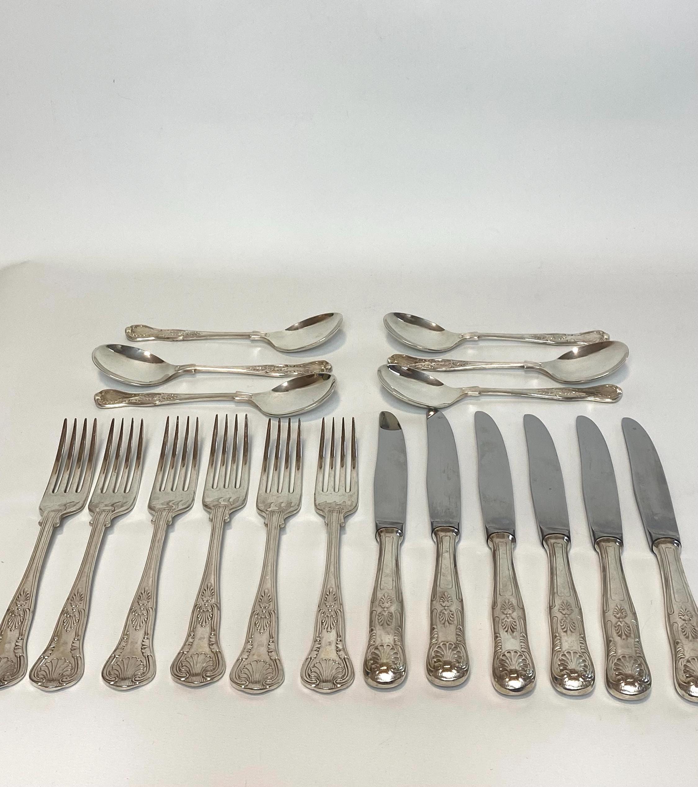 Vintage Silver Plated Cutlery Set - Newbridge Kings Pattern