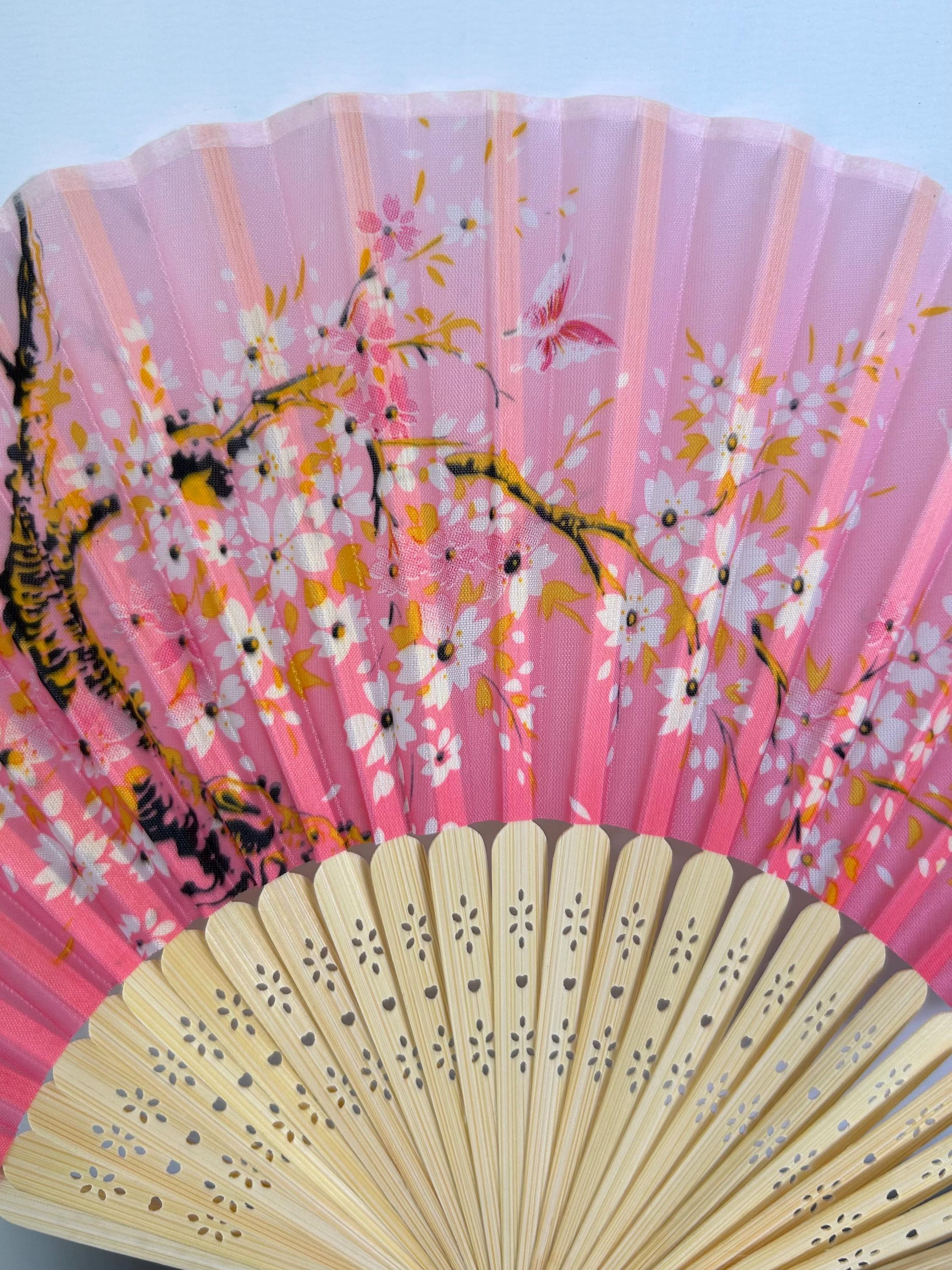 絵画壁掛け飾り扇　 中国 ヴィンテージ花柄中国扇子 – 木製壁飾り、オリジナルボックス - Etsy 日本