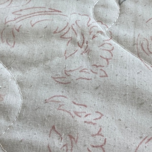 Vintage Quilt Vintage quilted bedspread White & Pink Floral bedspread Single quilted bedspread Twin bedspread GC image 8
