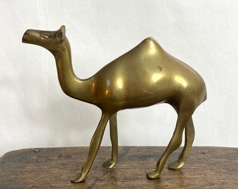 Vintage brass camel ornament - Brass camel - Brass animal - Printers tray - Curiosity shelf - 6” GC