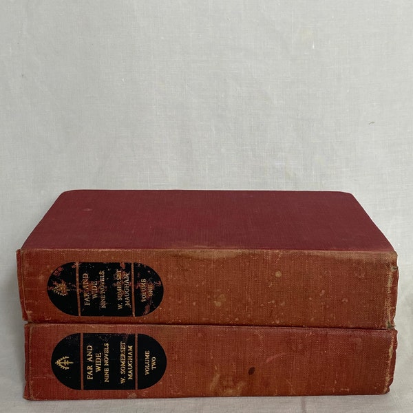 Vintage Book Set - Old Books - Vintage Books - Decorative book bundle - Vintage Prop - Red Books - 2 Books - 1950s GC