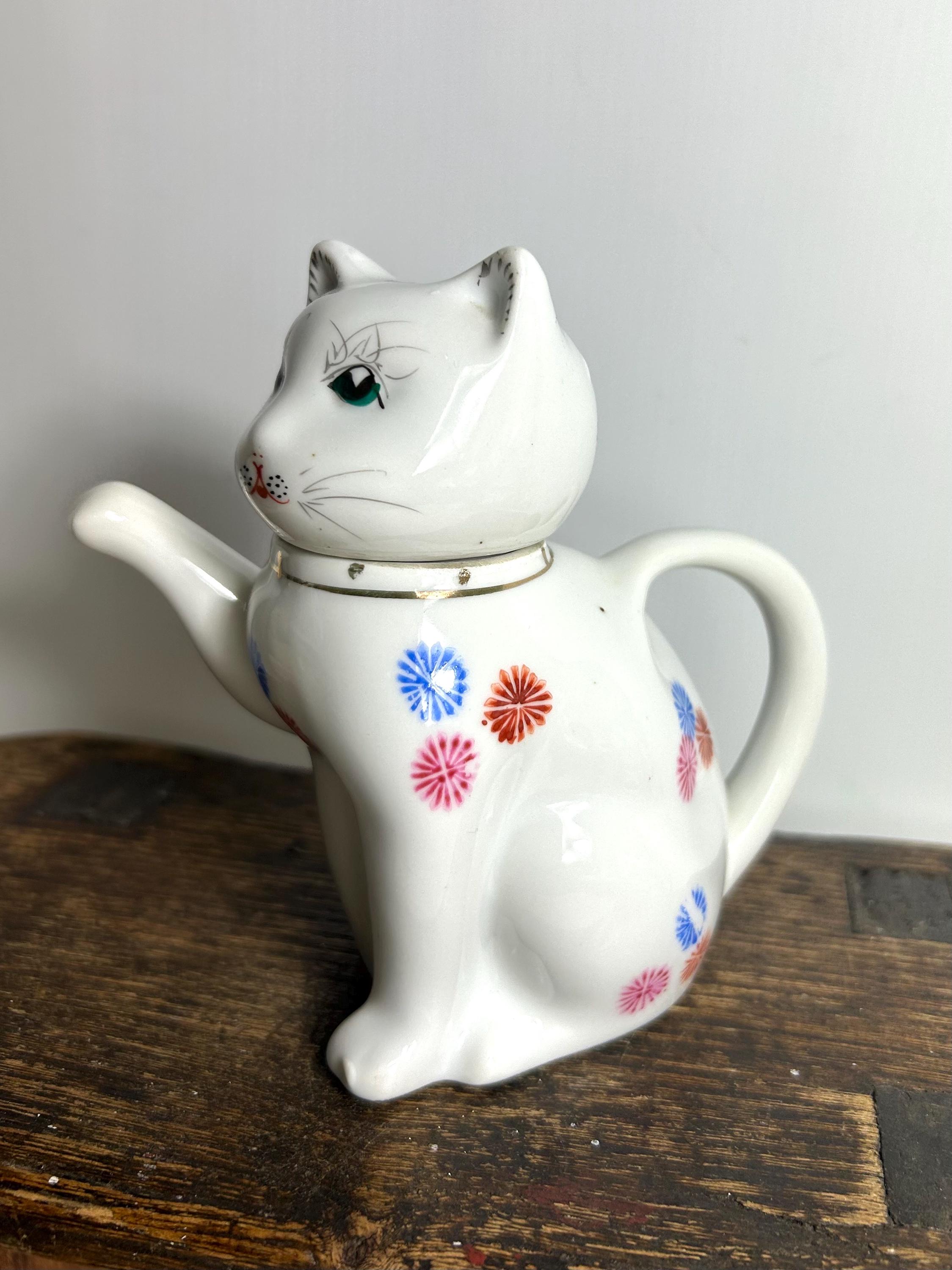 ヴィンテージの中国製猫型ティーポット - Etsy 日本