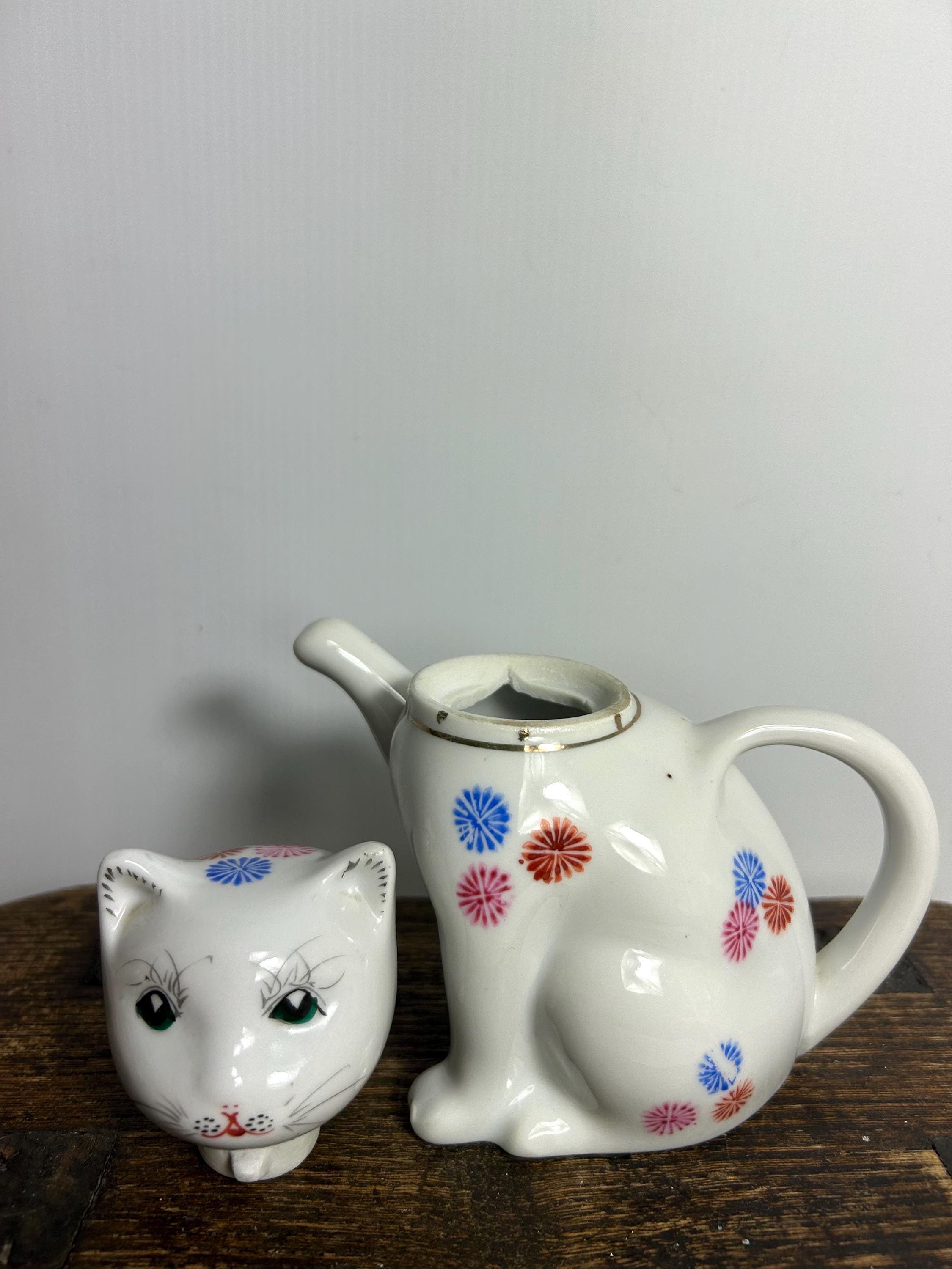 ヴィンテージの中国製猫型ティーポット - Etsy 日本