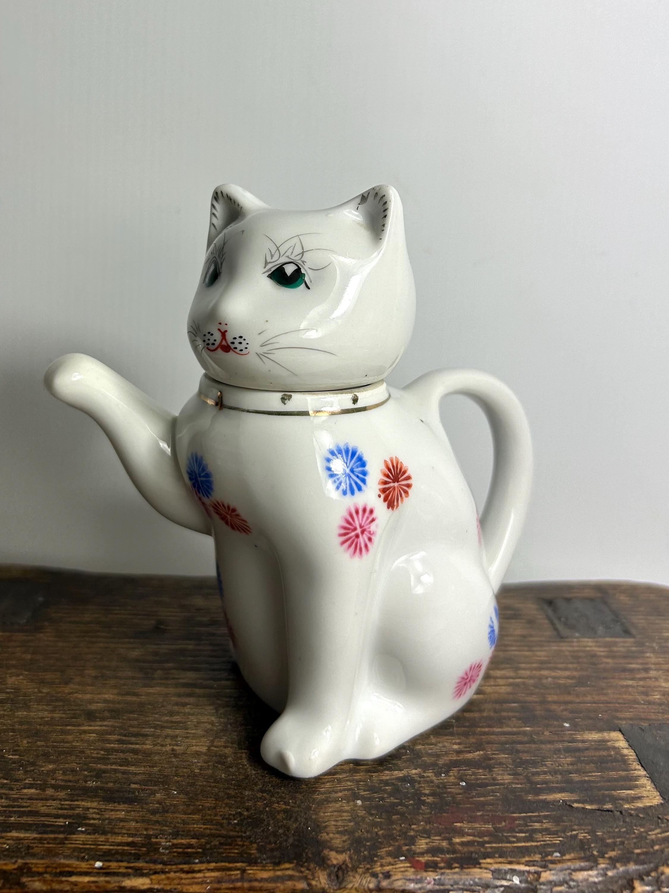 ヴィンテージの中国製猫型ティーポット - Etsy 日本