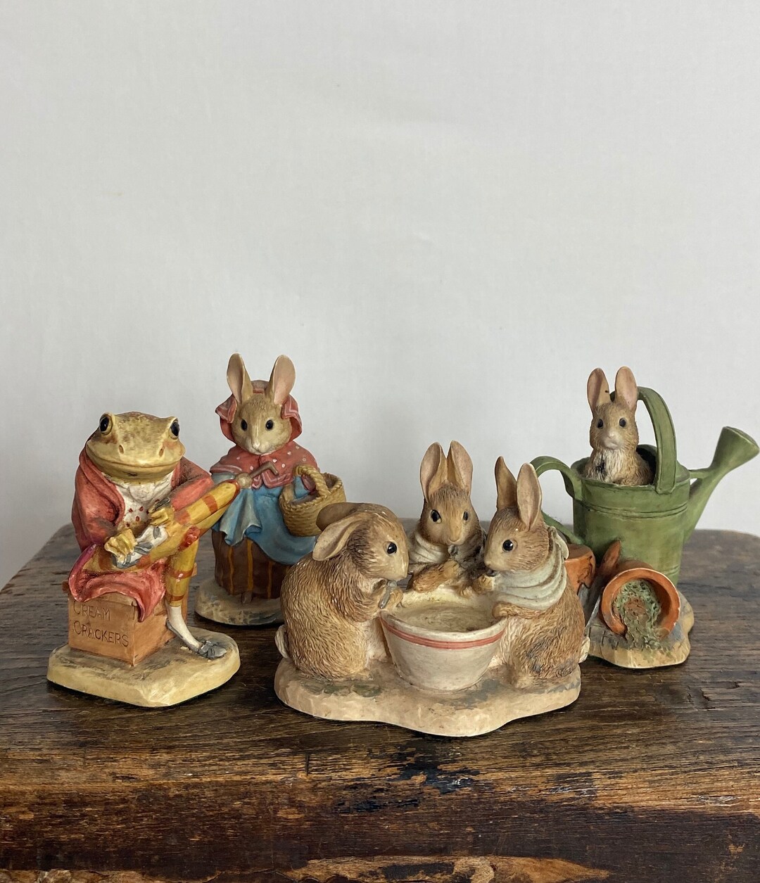 4 Vintage Beatrix Potter Figurines. Border Arts. Peter Rabbit. Etsy