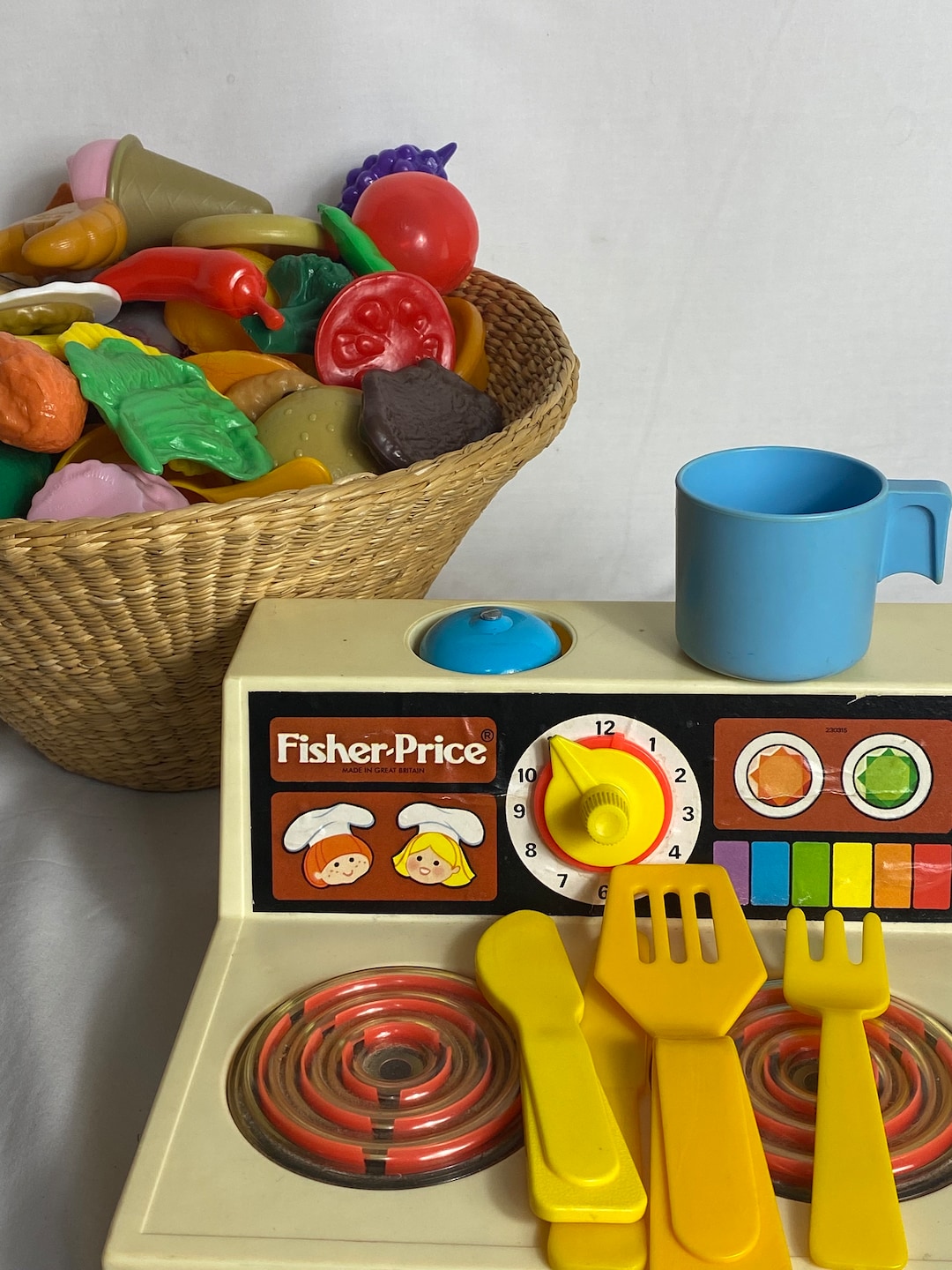 Vintage Toy Fisher Price Toy Stove Top Cooker and Food - Etsy