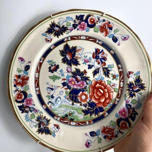 Vintage Mason&#39;s Mandarin Wall Plate: Historic Ironstone Collection (9.5&quot;)