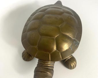 ヴィンテージ真鍮製カメの小物入れ - 1950年代の動物の置物 - Etsy 日本