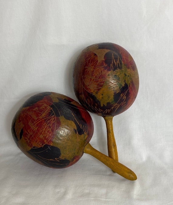 Vintage Instrument Australian Instrument Maracas Vintage Handmade