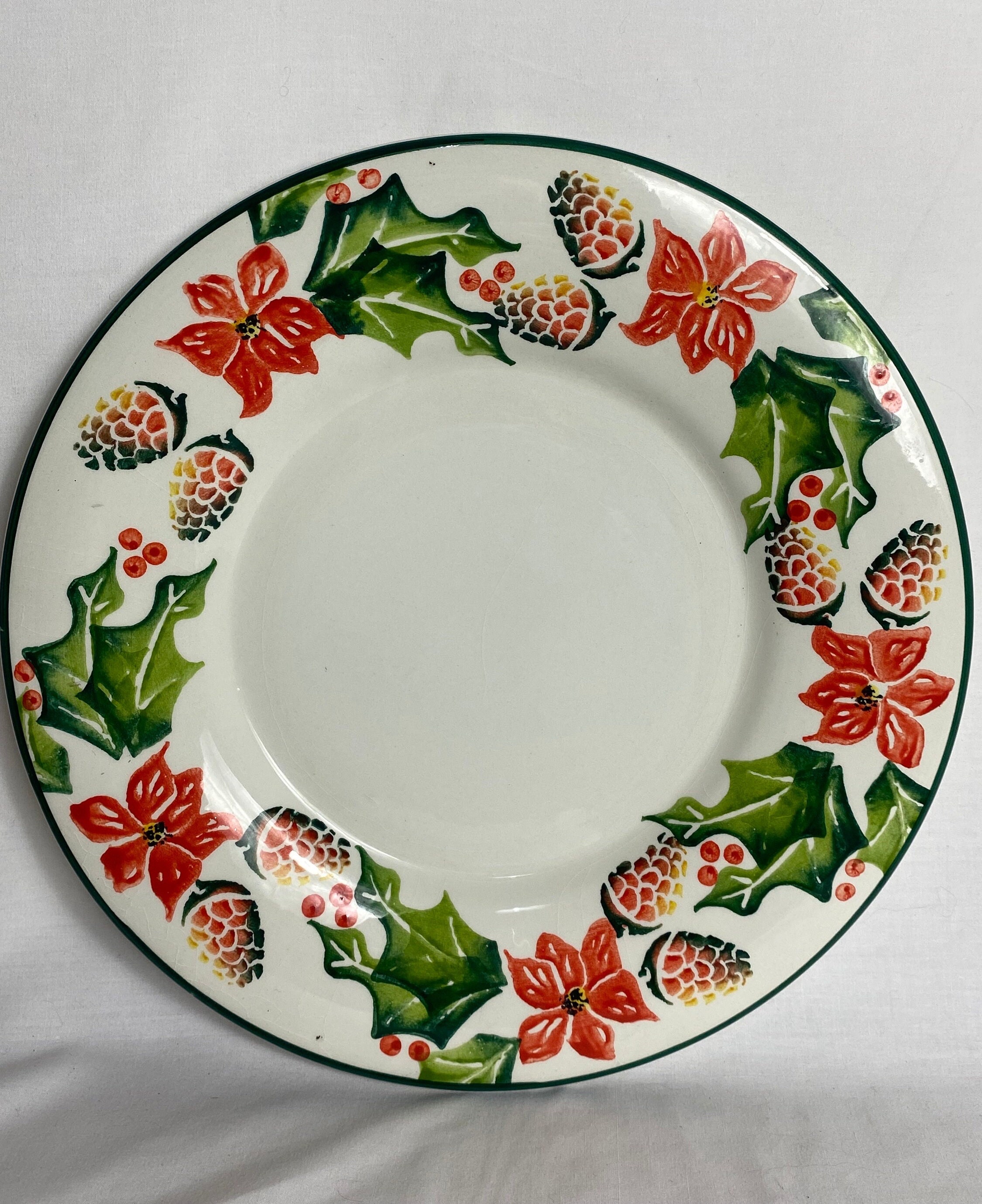 Vintage Christmas Plate Christmas Serving Plate 1990s