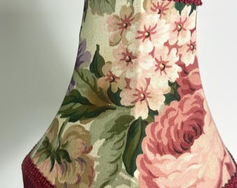 Vintage Clip On Lampshade - Cottagecore Floral - Mini Lamp Shade