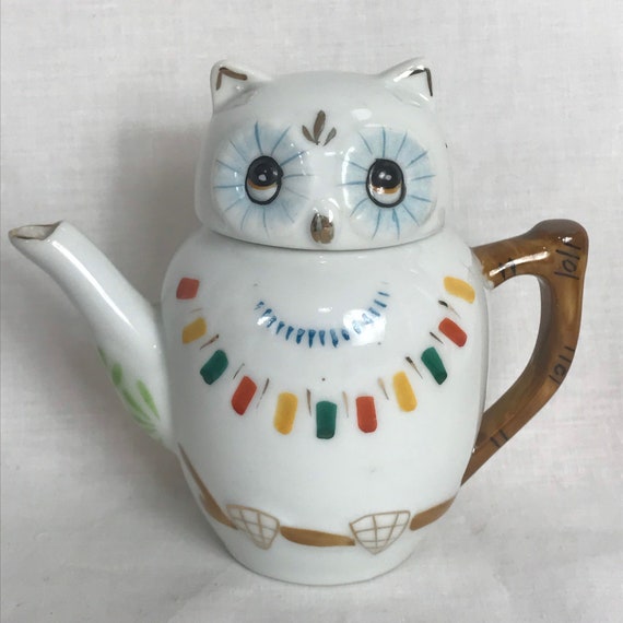 Vintage Teapot Chinese Teapot Owl Teapot Cute Kitsch Novelty Teapot Vintage Tea  Pot 1970s 5 VGC 