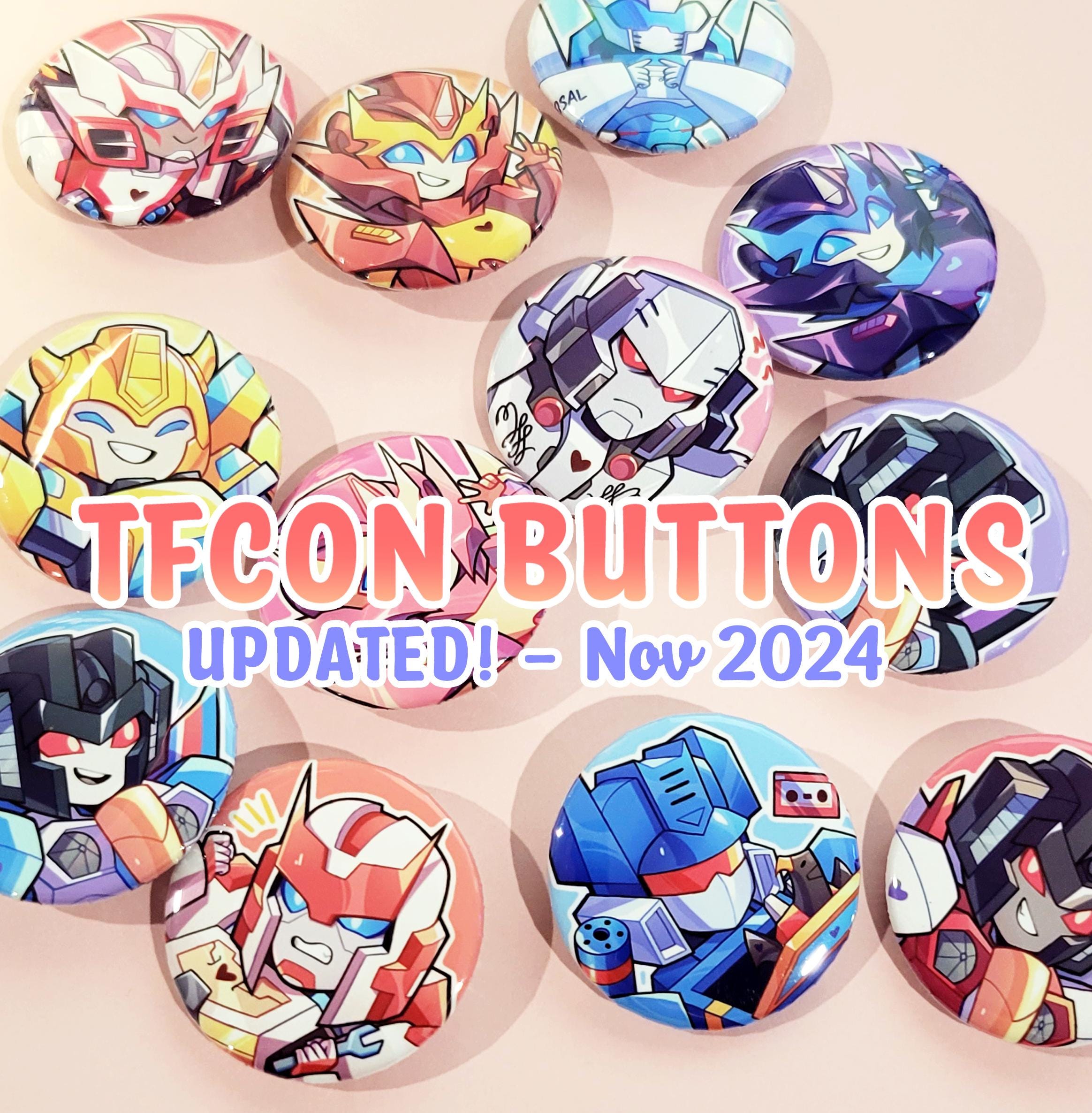UPDATED! Transformers Buttons | TFCON BALTIMORE '24 Batch