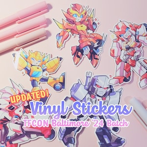 UPDATED! Transformers  Stickers | TFCON BALT &#39;24 Batch *Free Shipping!