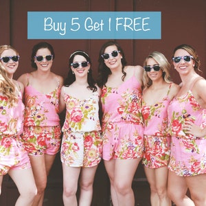 Bridesmaid Gift Bridesmaid Romper Bridesmaid Getting Ready Outfit Bridesmaid Robes Bridesmaid Personalized Gifts Bridesmaid shorts