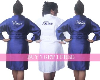 Silk Bridesmaid Robes - Robes for Bridesmaids - Satin Bridesmaid Robes - Silk Bridesmaid Robes - Kimono Bridesmaid Robes - Bridal party