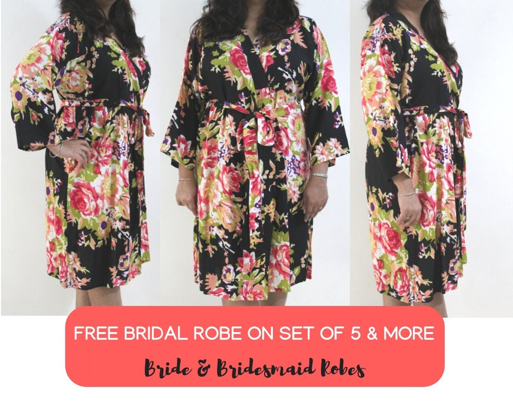 PLUS SIZE Cotton Robes Cotton Robes for Bridesmaids Plus Size