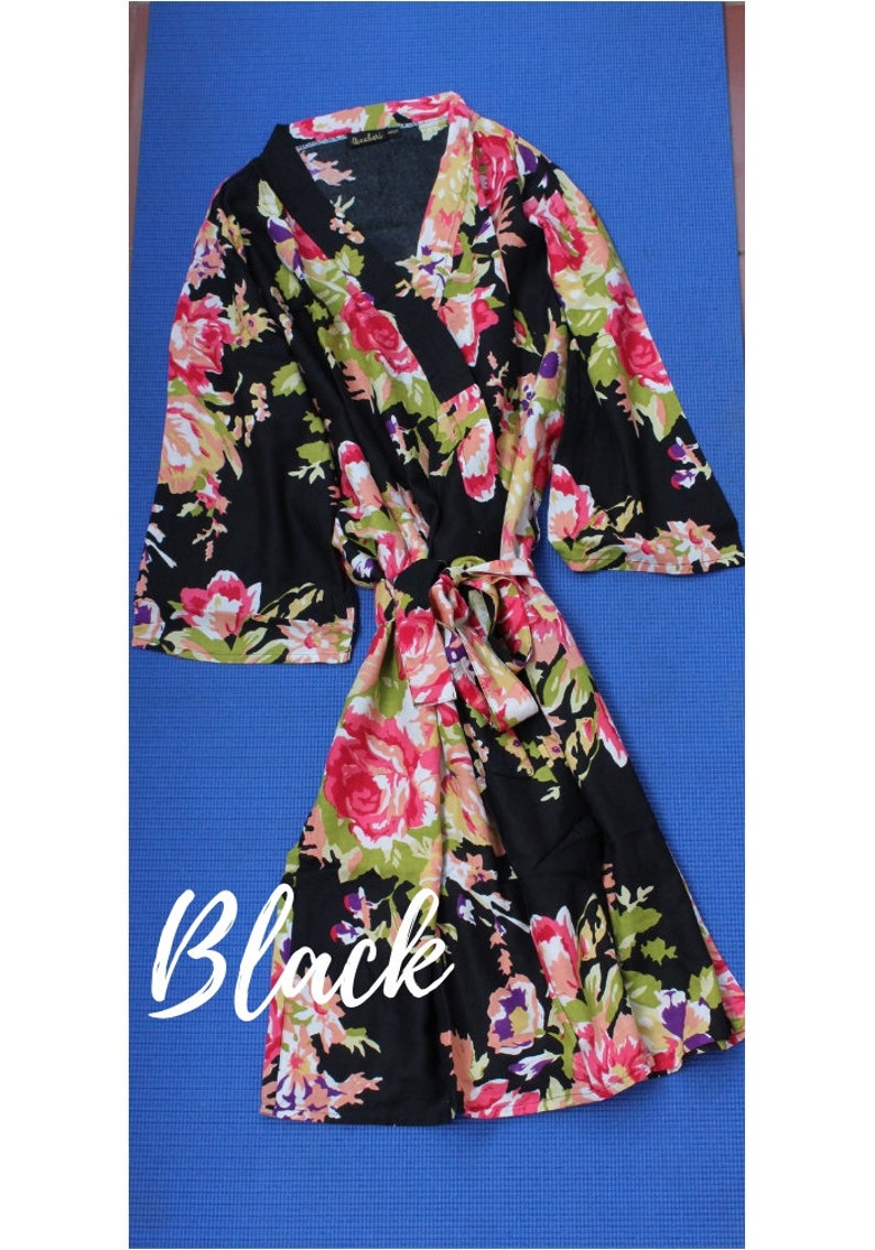 Bridesmaids Robes Plus Size Bridesmaid Cotton Floral Robes Etsy