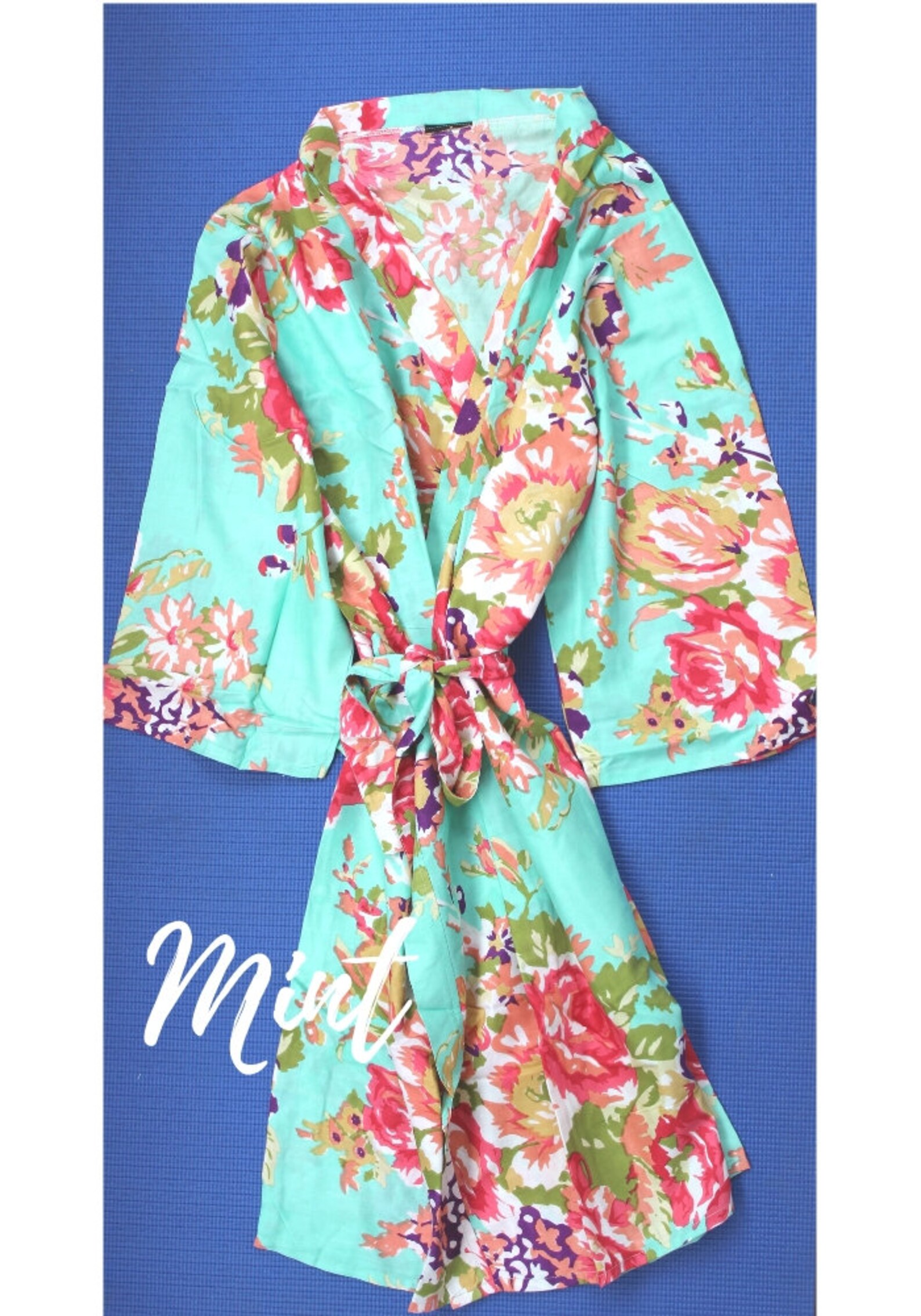 BIG FLORAL Cotton Robe Bridesmaid Robes Cotton Floral Robe Etsy