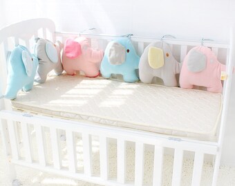 elephant crib bumper pads