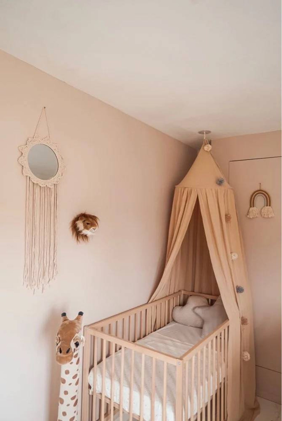 Beige crib canopy crib canopy toddler bed canopy woodland Etsy