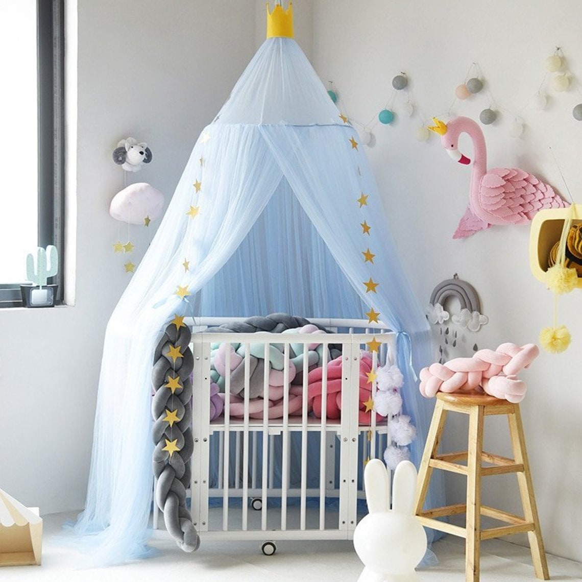 Blue Canopy boy crib Canopy bed canopy playhouse play Etsy