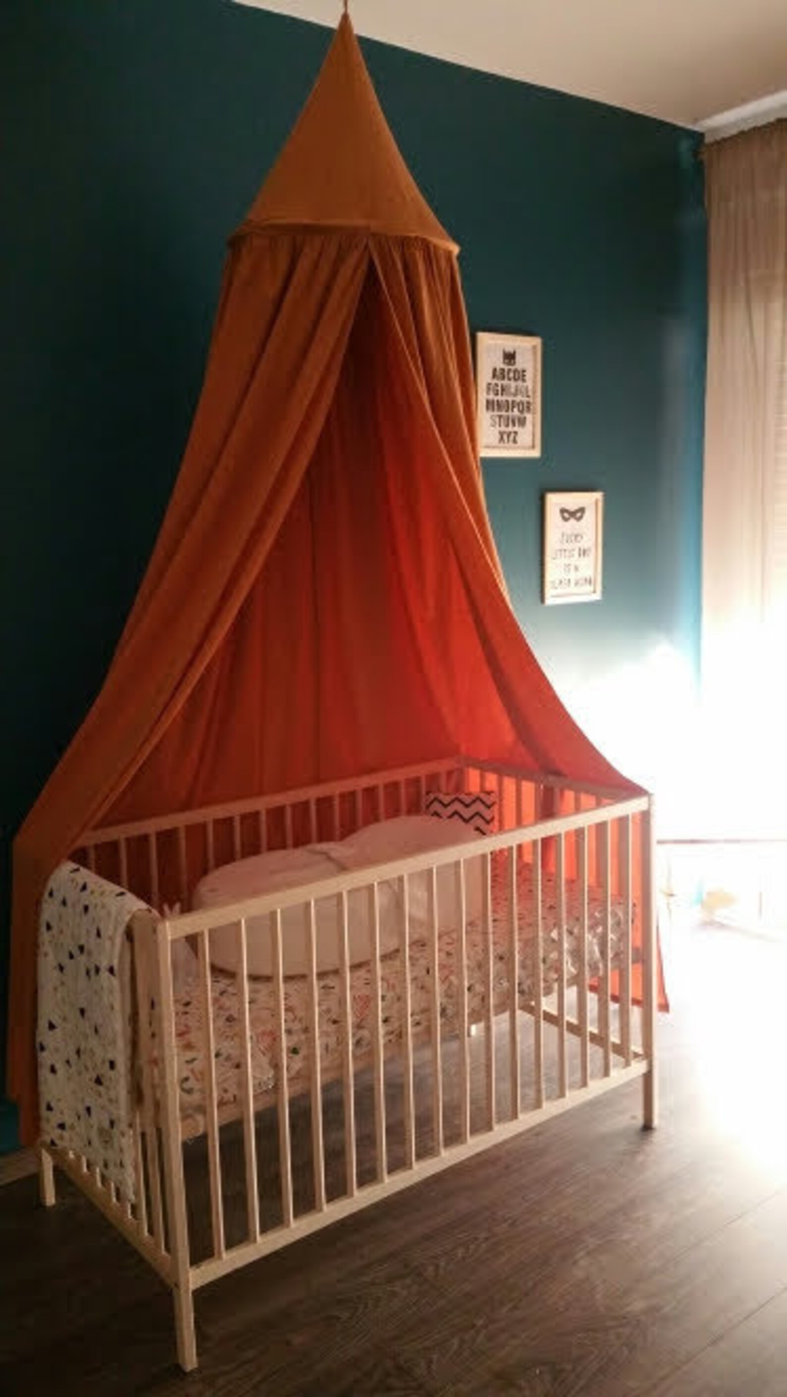 Brown crib canopy crib canopy toddler bed canopy woodland Etsy