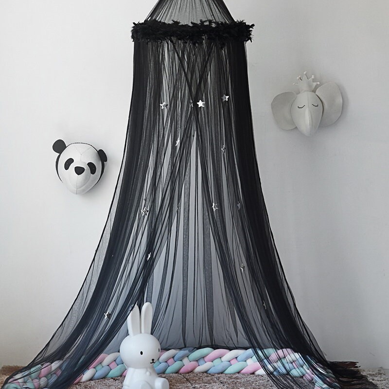 Princess bed canopy black crib Canopy kids bed canopy Etsy