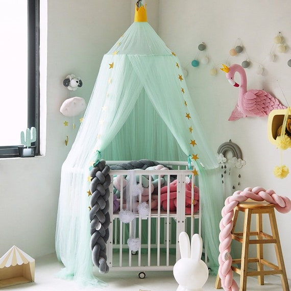Items similar to Light mint green Canopy, crib Canopy, bed ...