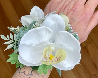 White Orchid Corsage Etsy White Orchid Corsage Etsy