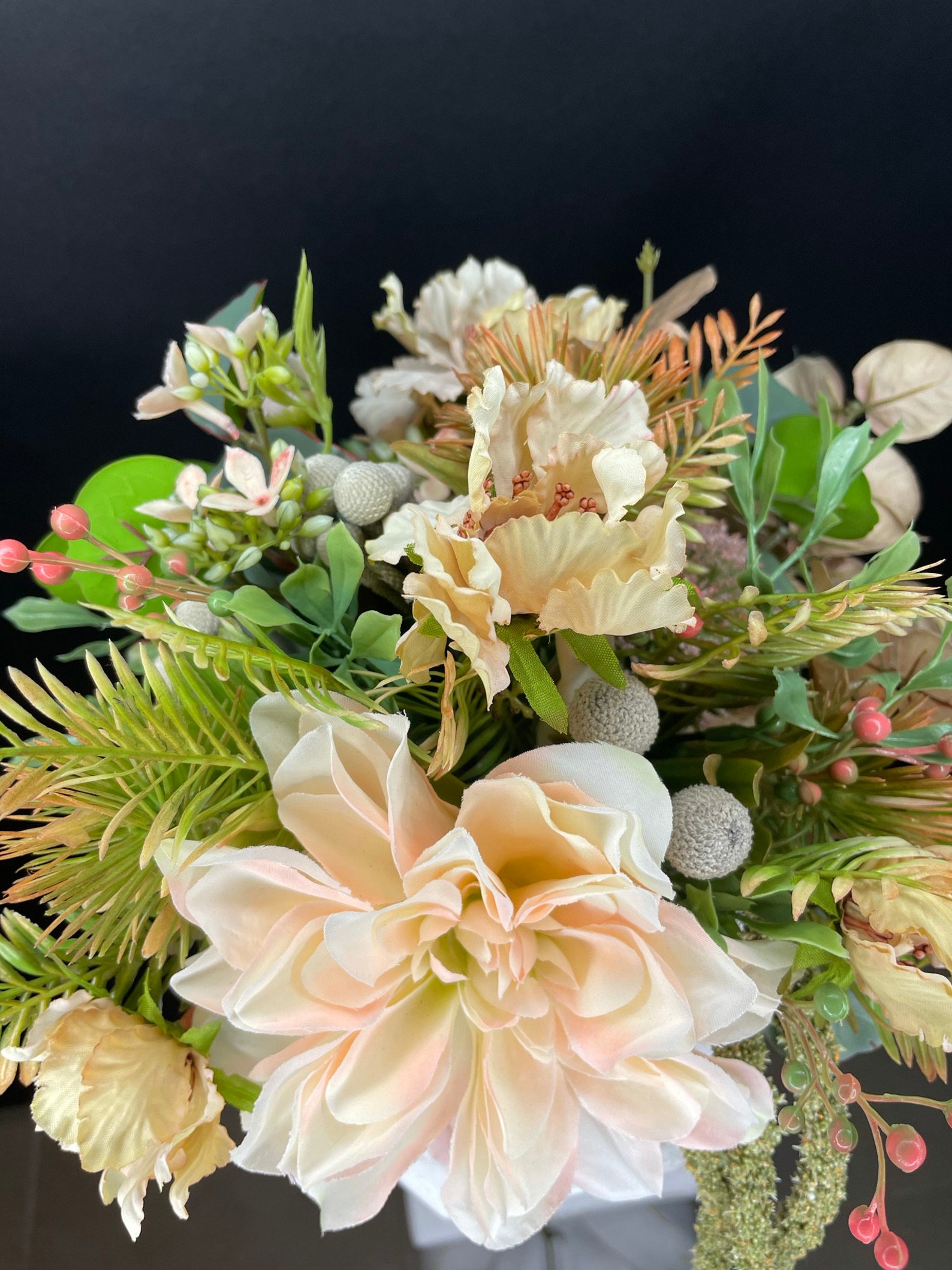 Unique Silk Flower Table Arrangement Etsy