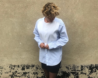 Blouse with plastron