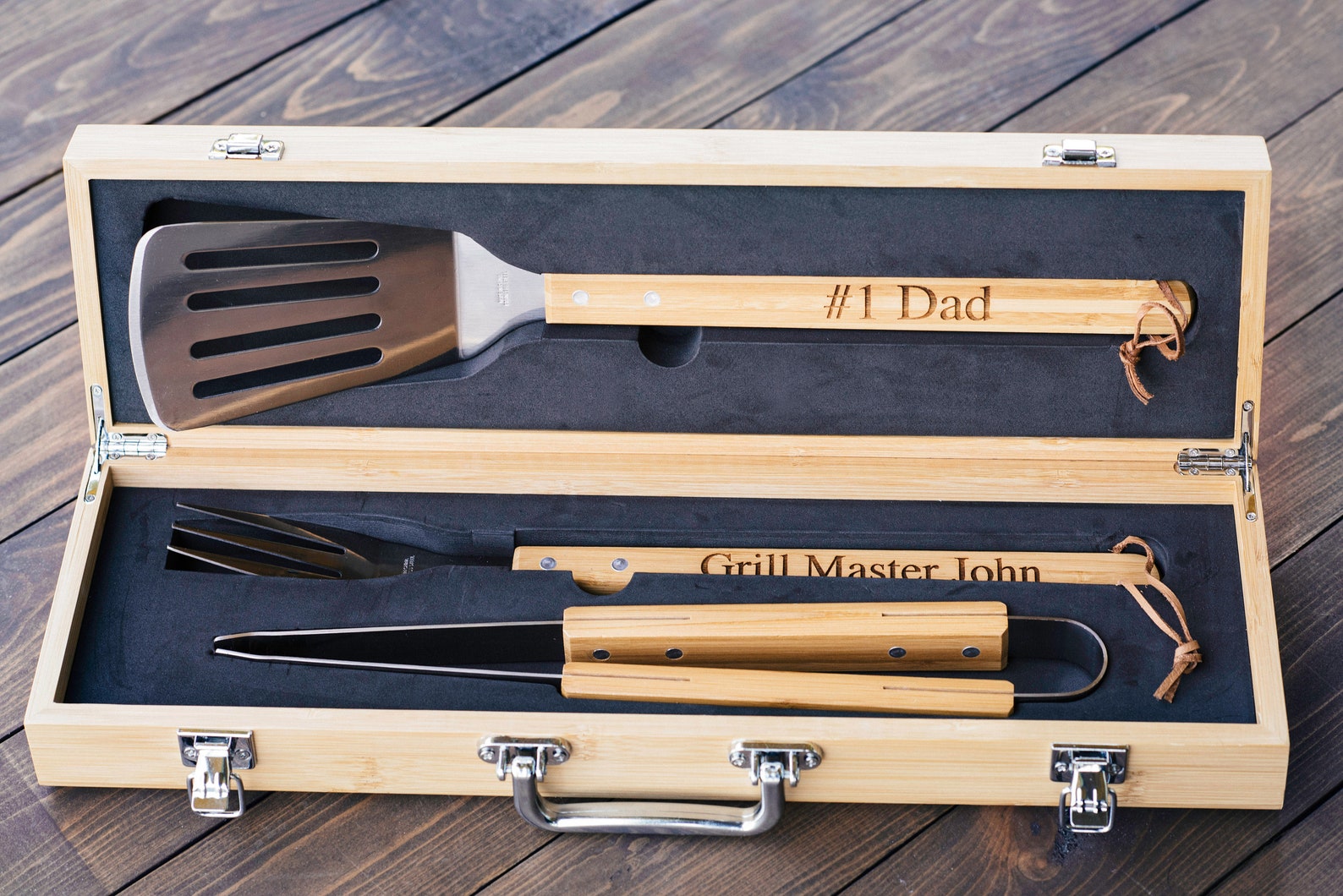 Personalized BBQ Set Fathers Day Gift Christmas Gift for - Etsy