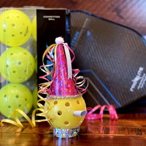 Pickleball Cake Decoration Pickleball Party Decoration in Pink image 4