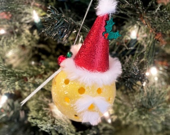 Pickleball Ornament - Santa Pickleball Christmas Ornament