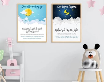 Dua-muurposter voor kinderkamers (set van 2 stuks)