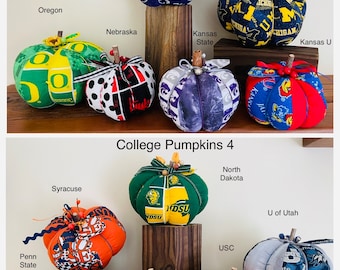 Handcrafted College Pumpkins #4