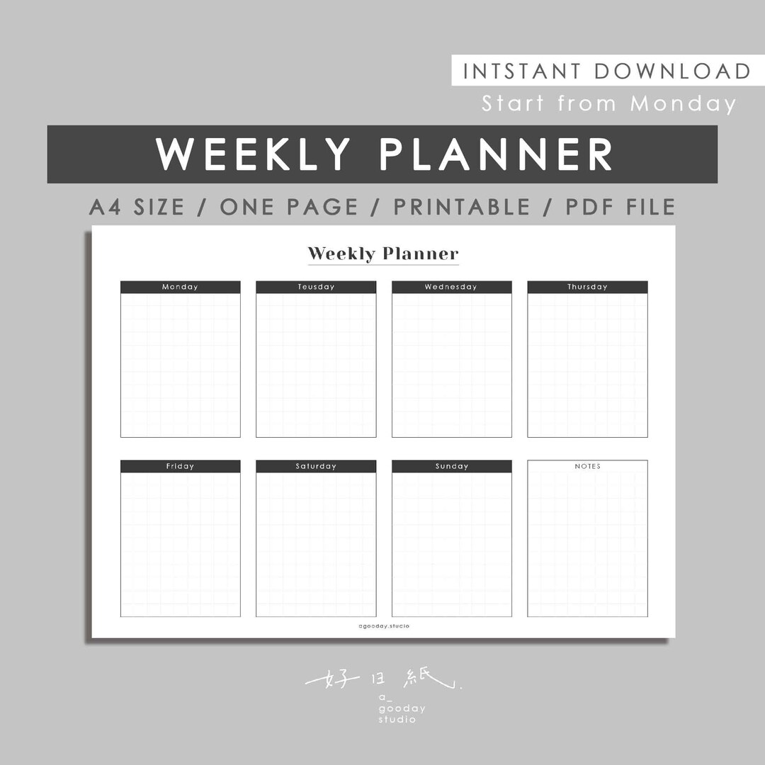 2022 yearly planner a4 size instant download printable pdf etsy