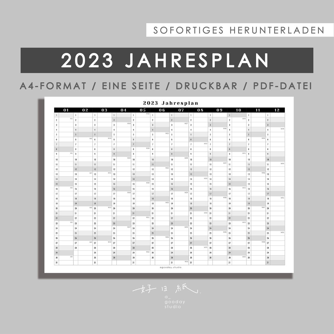 2022 yearly planner a4 size instant download printable pdf etsy