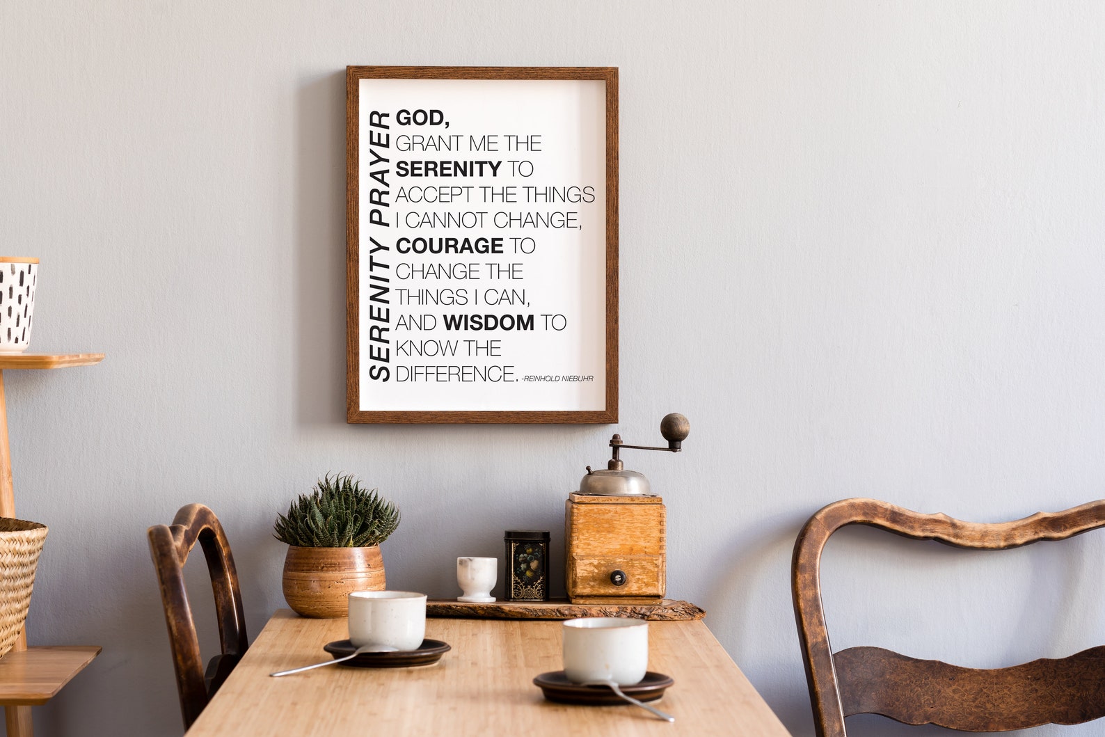 serenity prayer black and white etsy