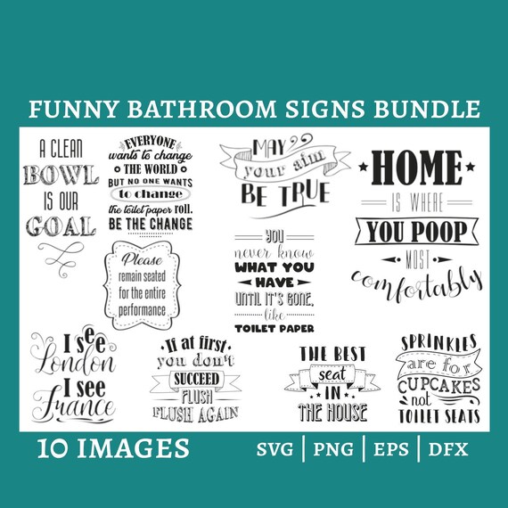 Download Funny Bathroom Signs Svg Bundles Powder Room Funny Svg Etsy 3D SVG Files Ideas | SVG, Paper Crafts, SVG File