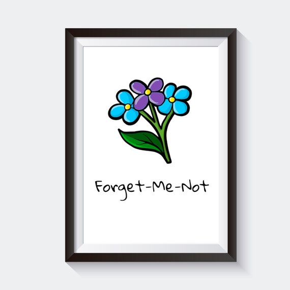 Forget Me Not Flower Instant Download Thinking Of You Etsy Forget Me Not Flower Instant Download Thinking Of You Etsy