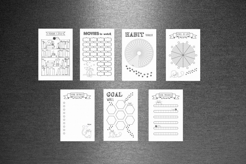 Download Printable Journal Cat Theme Bullet Journal KDP Interior ...