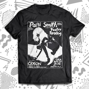 Patti Smith 1978 Flyer Punk Shirt, Ramones, Talking Heads, Blondie, New York Dolls, Johnny Thunders, The Cramps, The Heartbreakers