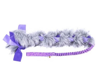 Colorful fur tug toy for dogs - Fleece and fur braided dog toy - Dog's Craft durable dog toy