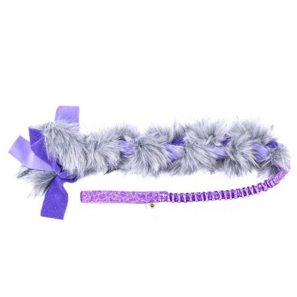 Jouet de traction de fourrure coloré pour chiens - Jouet pour chien tressé en polaire et en fourrure - Jouet pour chien durable Dog’s Craft