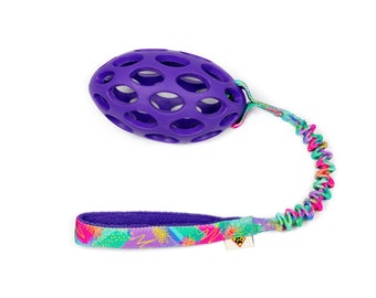 Rugby dog bungee handle toy - Colorful toy for dogs - Extremely durable dog toy