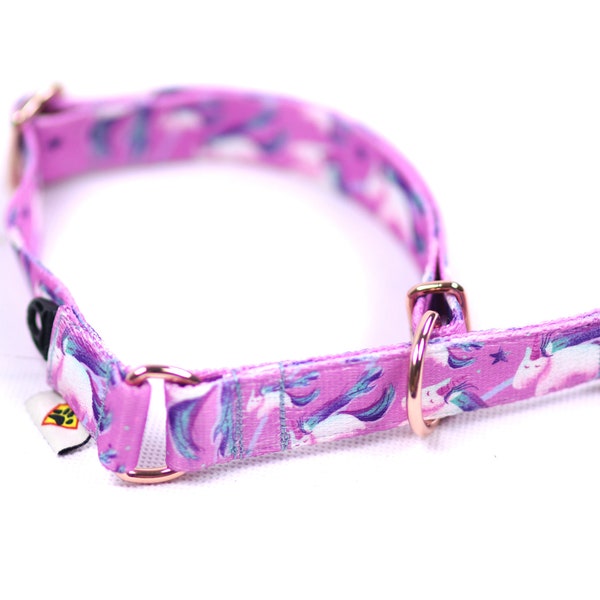 Mittelgroßes, farbenfrohes halbes Würgehalsband für Hunde – strapazierfähiges Hundehalsband – bedrucktes Hundehalsband