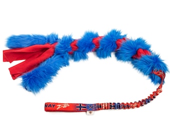 NORWAY  national colors  braided dog tug toy - Colorful toy for dogs - Durable dog toy