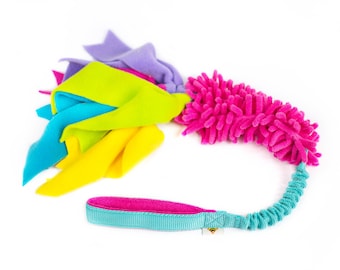 Jouet pour chiot FLUFFY avec poignée élastique - Jouet pour chien durable - Équipement de sport pour chiens - Jouet Mop pour chiens